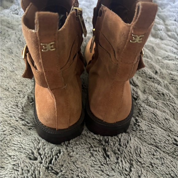 Sam Edelman Camel Suede Ankle Booties - Picture 5 of 6